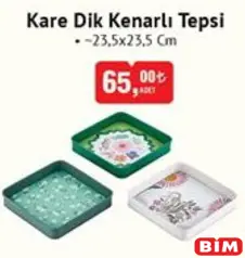Kare Dik Kenarlı Tepsi 23,5x23,5 cm Kare Dik Kenarlı Tepsi 23,5x23,5 cm