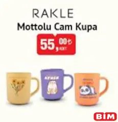 Rakle Mottolu Cam Kupa Rakle Mottolu Cam Kupa