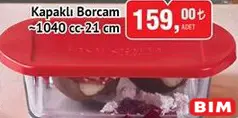 Paşabahçe Kapaklı Borcam 1040 cc 21 cm Paşabahçe Kapaklı Borcam 1040 cc 21 cm
