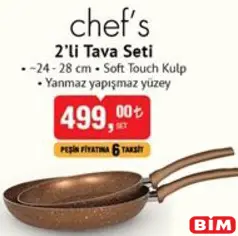 Chef's 2'li Tava Seti 24-28 cm Chef's 2'li Tava Seti 24-28 cm