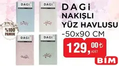 Dagi Nakışlı Yüz Havlusu 50x90 cm Dagi Nakışlı Yüz Havlusu 50x90 cm