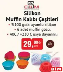 CKM Silikon Muffin Kalıbı Çeşitleri 6'lı CKM Silikon Muffin Kalıbı Çeşitleri 6'lı
