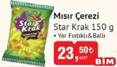 Star Krak Yer Fıstıklı & Ballı Mısır Çerezi 150 g Star Krak Yer Fıstıklı & Ballı Mısır Çerezi 150 g
