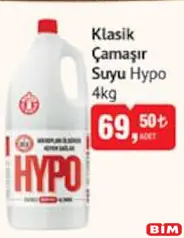 Hypo Klasik Çamaşır Suyu 4 Kg Hypo Klasik Çamaşır Suyu 4 Kg