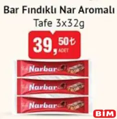 Tafe Bar Fındıklı Nar Aromalı 3x32 g Tafe Bar Fındıklı Nar Aromalı 3x32 g