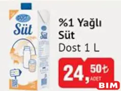 Dost %1 Yağlı Süt 1 L Dost %1 Yağlı Süt 1 L