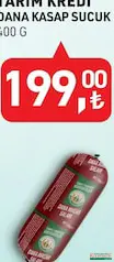 Tarım Kredi Dana Kasap Sucuk 400 g Tarım Kredi Dana Kasap Sucuk 400 g