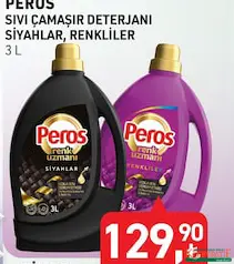 Peros Renk Sıvı Çamaşır Deterjanı Siyahlar/Renkliler 3 L Peros Renk Sıvı Çamaşır Deterjanı Siyahlar/Renkliler 3 L