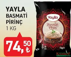 Yayla Basmati Pirinç 1 kg Yayla Basmati Pirinç 1 kg