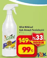 Glint Bitkisel Çok Amaçlı Temizleyici 1 L