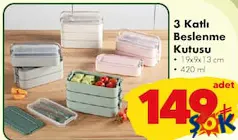 3 Katlı Beslenme Kutusu 420 ml