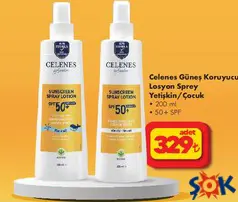 Celenes Güneş Koruyucu Losyon Sprey Yetişkin/Çocuk 200 ml 50+ SPF