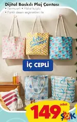 Dijital Baskılı Plaj Çantası
