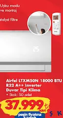 Airfel LTXM50N 18000 BTU R32 A++ Inverter Duvar Tipi Klima