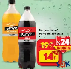 Sarıyer Kola/Portakal Şekersiz 1 L