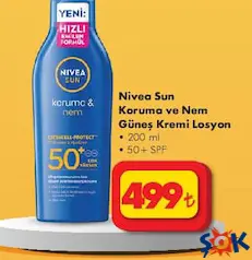 Nivea Sun Koruma ve Nem Güneş Kremi Losyon 200 ml 50+ SPF