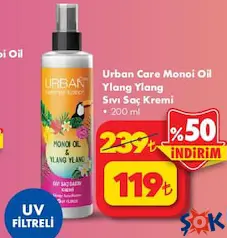 Urban Care Monoi Oil & Ylang Ylang Sıvı Saç Kremi 200 ml