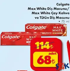Colgate Max White/ Çay Kahve ve Tütün Diş Macunu 75 ml