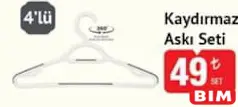 Kaydırmaz Askı Seti 4'lü Kaydırmaz Askı Seti 4'lü
