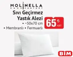 Molinella Sıvı Geçirmez Yastık Alezi 50x70 cm Molinella Sıvı Geçirmez Yastık Alezi 50x70 cm