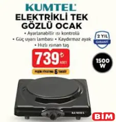 Kumtel Elektrikli Tek Gözlü Ocak Kumtel Elektrikli Tek Gözlü Ocak