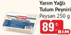 Peysan Yarım Yağlı Tulum Peyniri 250 g Peysan Yarım Yağlı Tulum Peyniri 250 g