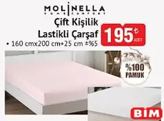 Molinella Çift Kişilik Lastikli Çarşaf Molinella Çift Kişilik Lastikli Çarşaf