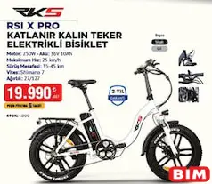 RKS RSI X Pro Katlanır Kalın Teker Elektrikli Bisiklet RKS RSI X Pro Katlanır Kalın Teker Elektrikli Bisiklet