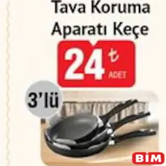 Tava Koruma Aparatı Keçe 3'lü Tava Koruma Aparatı Keçe 3'lü