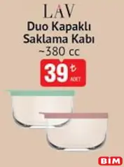 Lav Duo Kapaklı Saklama Kabı 380 cc Lav Duo Kapaklı Saklama Kabı 380 cc