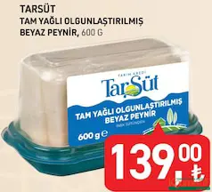 Tarım Kredi Tarsüt Tam Yağlı Olgunlaştırılmış Beyaz Peynir 600 g Tarım Kredi Tarsüt Tam Yağlı Olgunlaştırılmış Beyaz Peynir 600 g