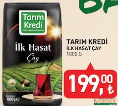 Tarım Kredi İlk Hasat Çay 1000 g Tarım Kredi İlk Hasat Çay 1000 g