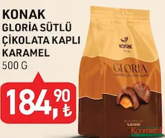 Konak Gloria Sütlü Çikolata Kaplı Karamel 500 g - Bayram Şekeri/Çikolatası Konak Gloria Sütlü Çikolata Kaplı Karamel 500 g - Bayram Şekeri/Çikolatası