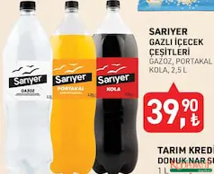 Sarıyer Gazlı İçecek Çeşitleri Gazoz/Portakal/Kola 2,5 L Sarıyer Gazlı İçecek Çeşitleri Gazoz/Portakal/Kola 2,5 L
