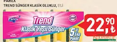 Parex Trend Sünger Klasik Oluklu 5'li Parex Trend Sünger Klasik Oluklu 5'li