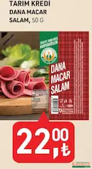 Tarım Kredi Dana Macar Salam 50 g Tarım Kredi Dana Macar Salam 50 g