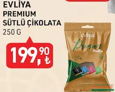 Evliya Premium Sütlü Çikolata 250 g - Bayram Şekeri/Çikolatası Evliya Premium Sütlü Çikolata 250 g - Bayram Şekeri/Çikolatası