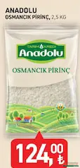 Tarım Kredi Anadolu Osmancık Pirinç 2,5 kg Tarım Kredi Anadolu Osmancık Pirinç 2,5 kg