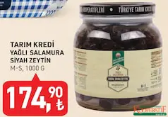 Tarım Kredi Yağlı Salamura Siyah Zeytin M-S 1000 g Tarım Kredi Yağlı Salamura Siyah Zeytin M-S 1000 g
