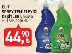 Tarım Kredi Elit Sprey Temizleyici Çeşitleri Banyo/Mutfak 1000 ml Tarım Kredi Elit Sprey Temizleyici Çeşitleri Banyo/Mutfak 1000 ml