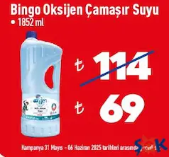 Bingo Oksijen Çamaşır Suyu 1852 ml Bingo Oksijen Çamaşır Suyu 1852 ml
