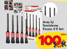 Power Tuning Araç İçi Temizleme Fırçası 5'li Set Power Tuning Araç İçi Temizleme Fırçası 5'li Set