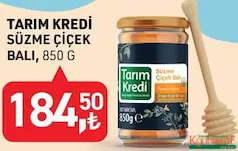 Tarım Kredi Süzme Çiçek Balı 850 g - Koop Market kampanyası Tarım Kredi Süzme Çiçek Balı 850 g - Koop Market'te sadece 184,50 TL