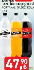 Sarıyer Gazlı İçecek Çeşitleri Portakal - Gazoz - Kola 2,5 L - Koop Market kampanyası Sarıyer Gazlı İçecek Çeşitleri Portakal - Gazoz - Kola 2,5 L - Koop Market'te sadece 47,90 TL