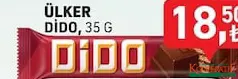 Ülker Dido Çikolatalı Gofret 35 g - Koop Market kampanyası Ülker Dido Çikolatalı Gofret 35 g - Koop Market'te sadece 18,50 TL