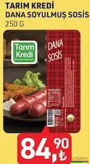 Tarım Kredi Dana Soyulmuş Sosis 250 g - Koop Market kampanyası Tarım Kredi Dana Soyulmuş Sosis 250 g - Koop Market'te sadece 84,90 TL