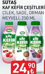 Sütaş Kaf Kefir Çeşitleri 250 ml - Koop Market kampanyası Sütaş Kaf Kefir Çeşitleri 250 ml - Koop Market'te sadece 24,90 TL