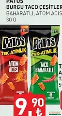 Patos Burgu Taco Çeşitleri 30 g - Koop Market kampanyası Patos Burgu Taco Çeşitleri 30 g - Koop Market'te sadece 9,90 TL