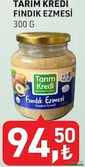 Tarım Kredi Fındık Ezmesi 300 g - Koop Market kampanyası Tarım Kredi Fındık Ezmesi 300 g - Koop Market'te sadece 94,50 TL