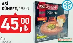 Asi Künefe 195 g - Koop Market kampanyası Asi Künefe 195 g - Koop Market'te sadece 45,00 TL